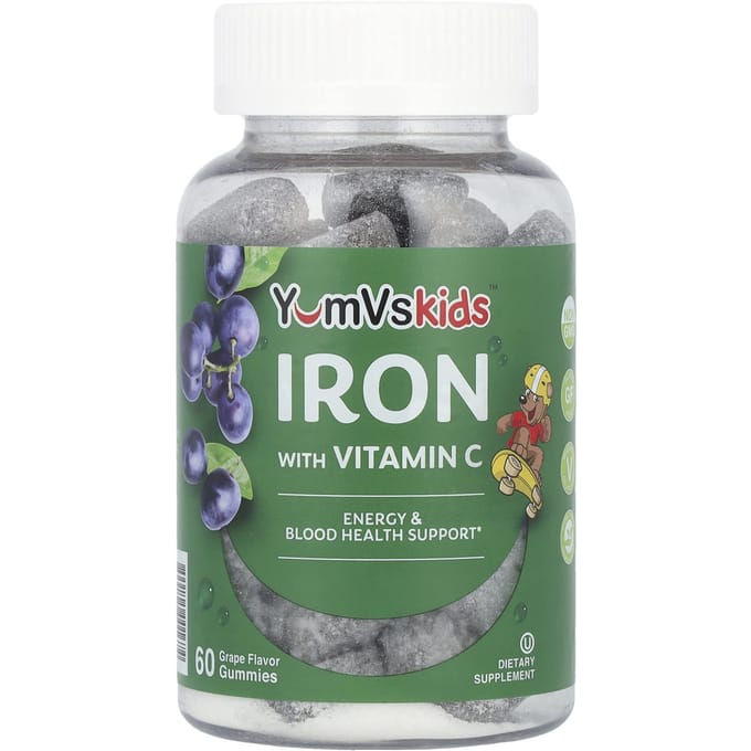 IJzer Gummy's met Vitamine C, Druivensmaak, 60 Gummy's