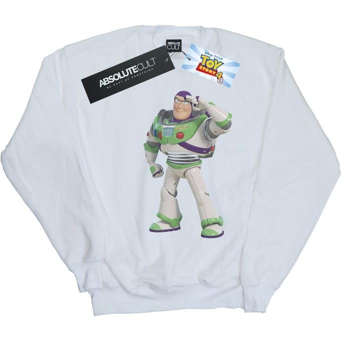 Disney Heren Toy Story Buzz Lightyear staand sweatshirt (Wit)