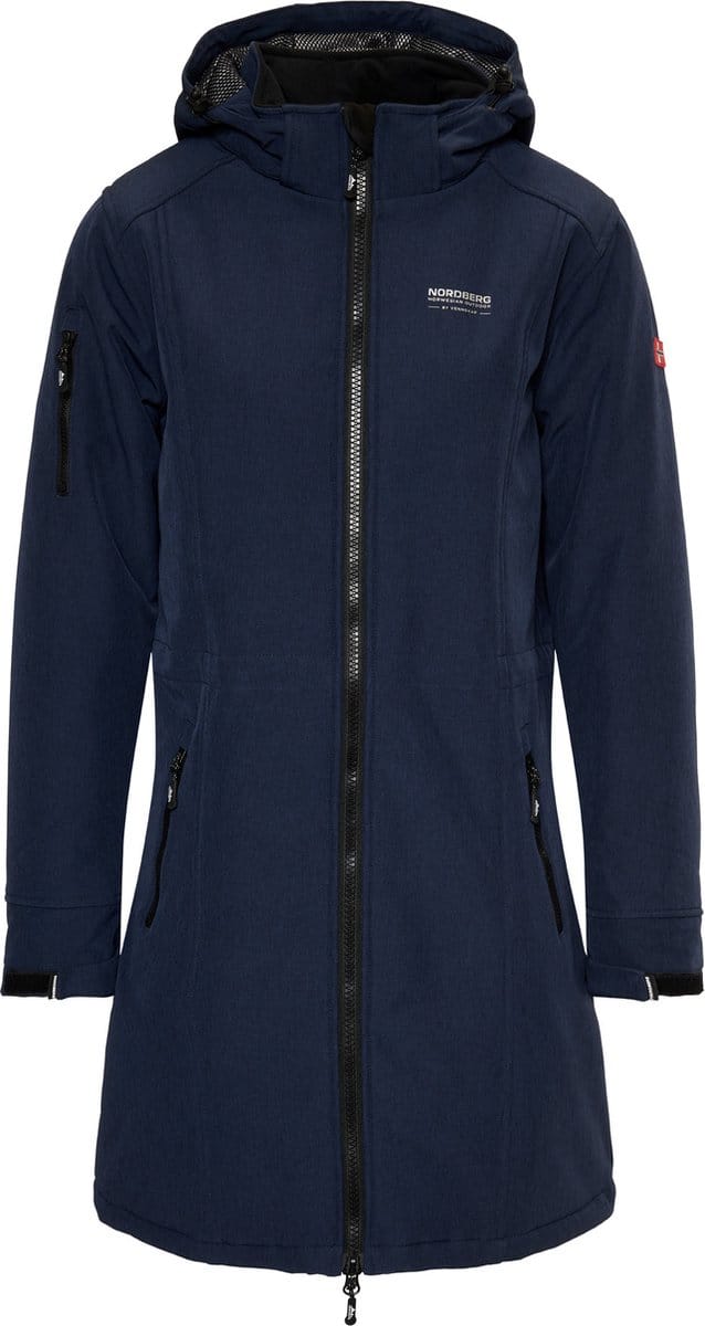 Nordberg GITTE  Lange Winterjas - Dames - Donkerblauw - Maat S