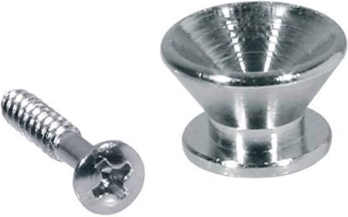 Boston EP-F-C Strap Buttons - Metalen V-model met Schroef - 14mm - 2-pack Chrome