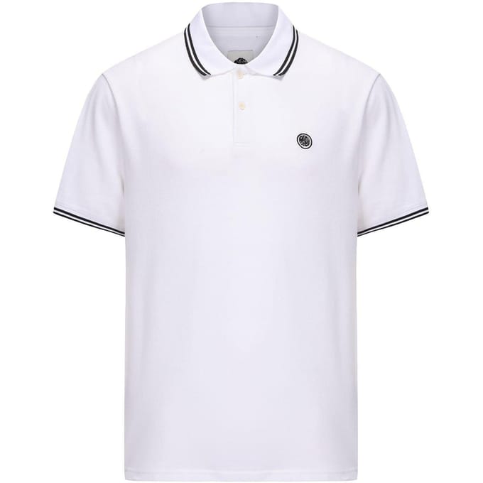Pretty Green Heren Barton Korte Mouwen Polo Shirt (Wit)