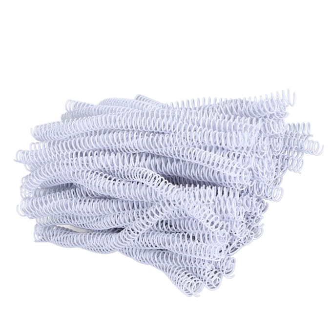 100 STUKS Bindspiraal 12,7 mm Diameter 48 Tanden 4:1 90 Stuks A4 Papier Capaciteit Bindspiralen Ring white