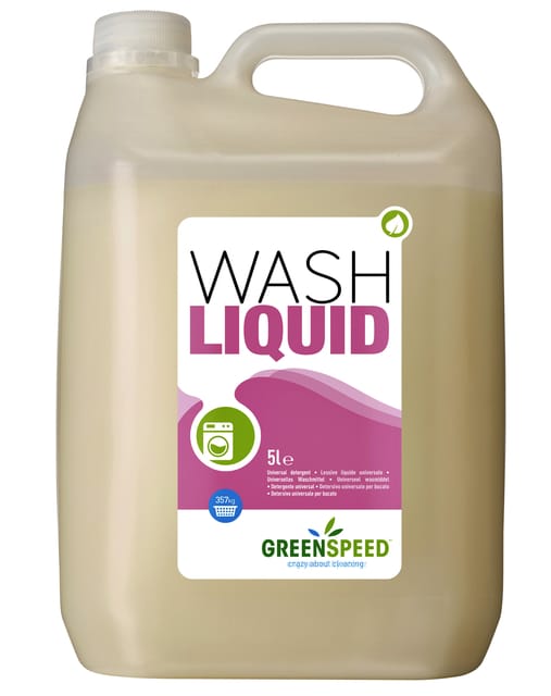 Greenspeed vloeibaar wasmiddel Wash Liquid, 71 wasbeurten, flacon van 5 liter