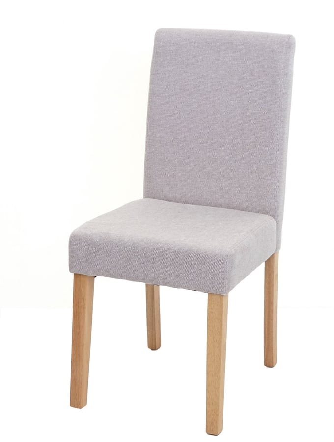 Littau eetkamerstoel, keukenstoel, stof/textiel ~ crème-beige, lichtgekleurde poten