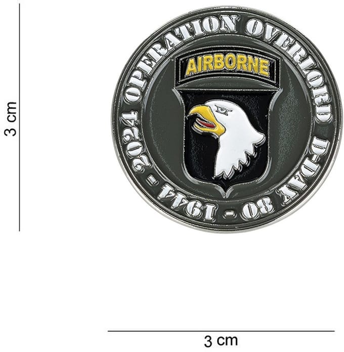 Embleem metaal D-Day 80 pin 101st Airborne