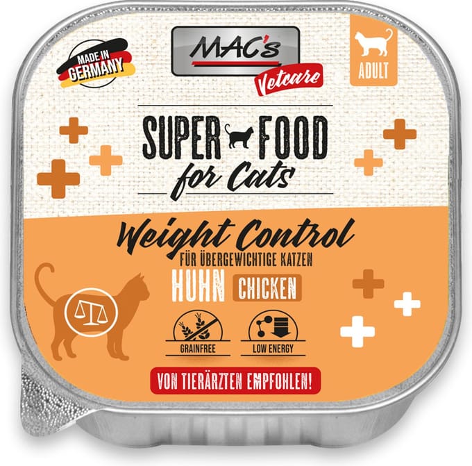 MAC’s Vetcare Kattenvoer - Weight Control - 63% vers Kippenvlees - 8 x 100g
