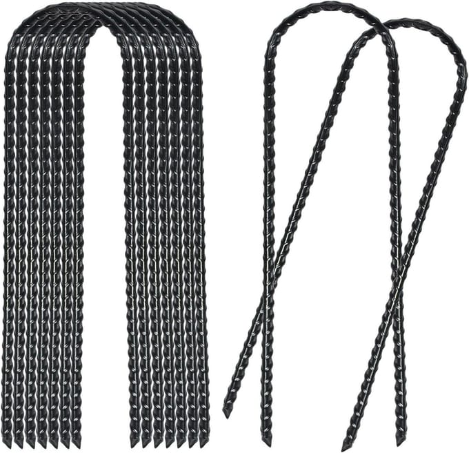 Stormvast Grondanker - Tuin Haringen - Trampoline Beveiligen - Extra Dik Staal - 25 cm Lengte - Zwart