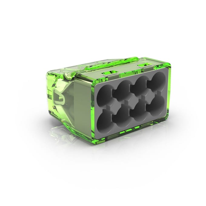 8-Weg Transparante Duwdraadconnector 0.2-2.5mm² - CH 2180 [50 Stuks] - E3ZJU