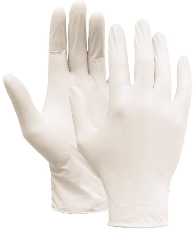 M-Safe latex onderzoekshandschoenen 4215 naturel - Maat L - 100 stuks