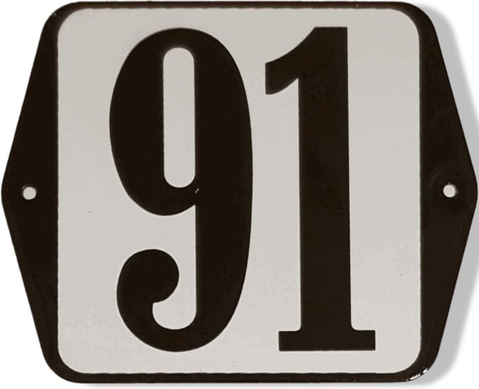 Huisnummer standaard nummer 91