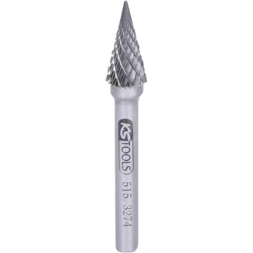 KS Tools 515.3274 Freesstift Hardmetaal Lengte 65 mm Afmeting, Ø 6 mm Werklengte 40 mm Schachtdiameter 6.0 mm
