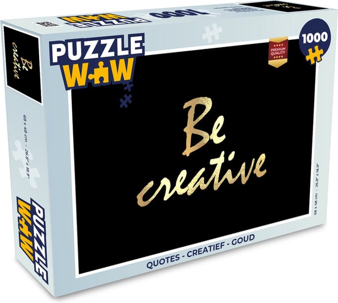 Puzzel Quotes - Creatief - Goud - Legpuzzel - Puzzel 1000 stukjes volwassenen