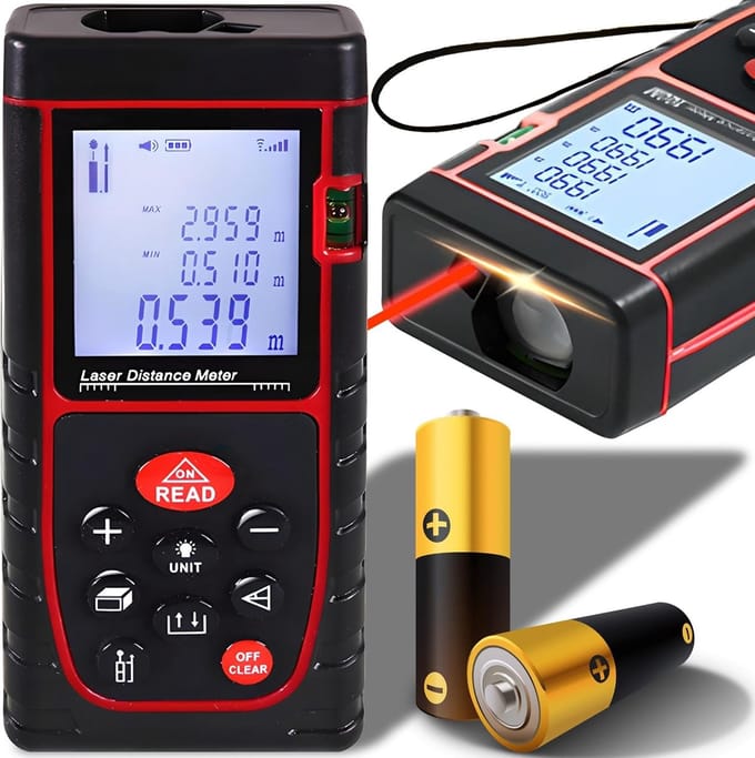 Lasermeter - Laser Meter - Afstand Meter - Lasermeter Afstandsmeter - Meetapparatuur - Afstandmeter Laser