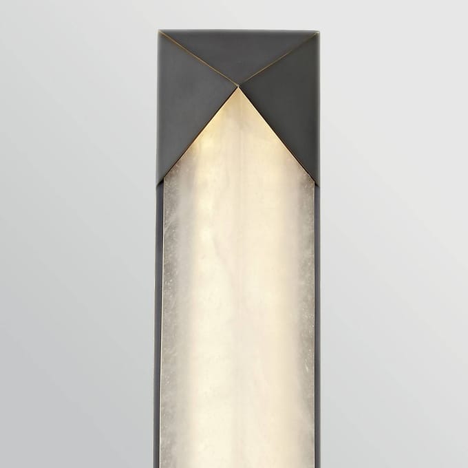 Quintiesse LED wandlamp CAESAR, brons, hoogte 64 cm, metaal/alabaster