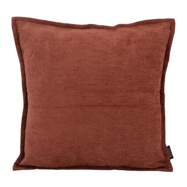 NOVÉE Sierkussen chenille piped roest | 45 x 45 cm | polyester