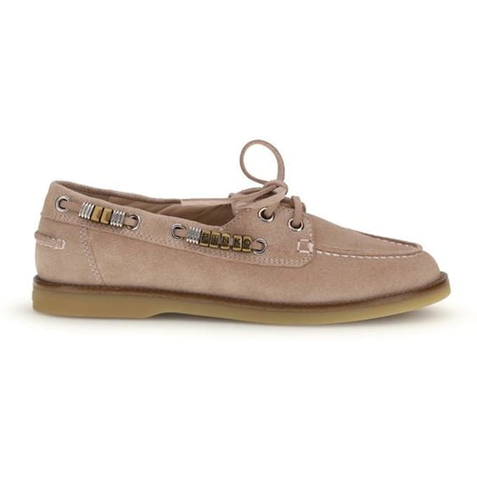PINKO Beige Kalfskleren Bos Taurus Instapschoenen