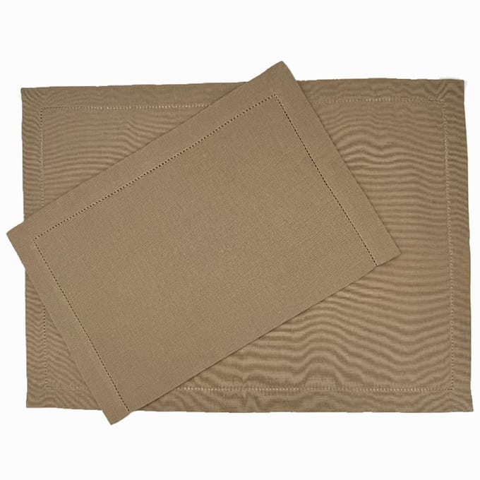 Himla Ebba placemat - tan - 37 x 50 - 2 stuks