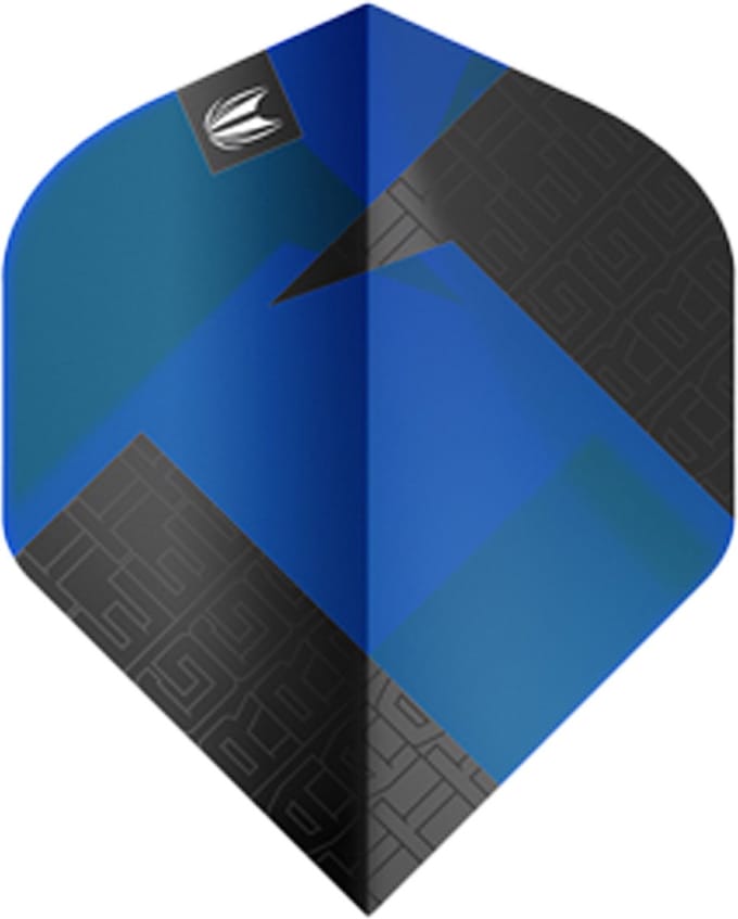 Target Tag 3 Set Black Blue NO2 - Dart Flights