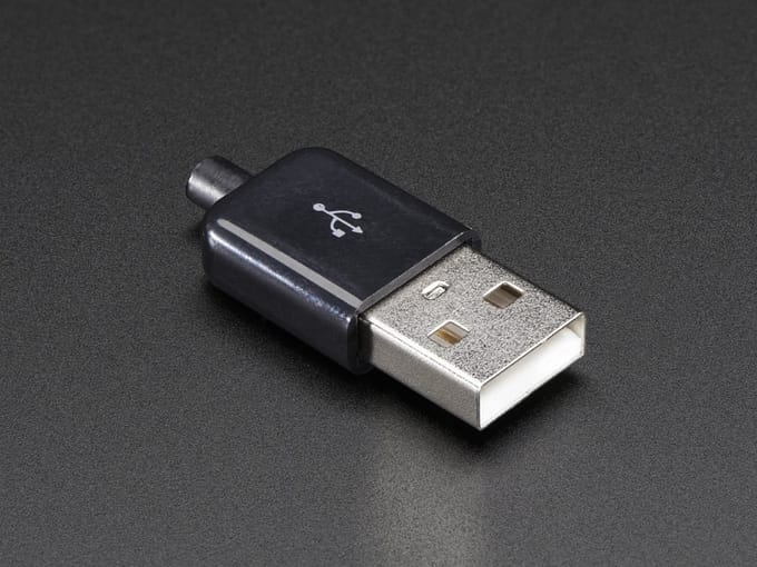 USB DIY Slim Connector Shell - A-M Plug Adafruit 1827