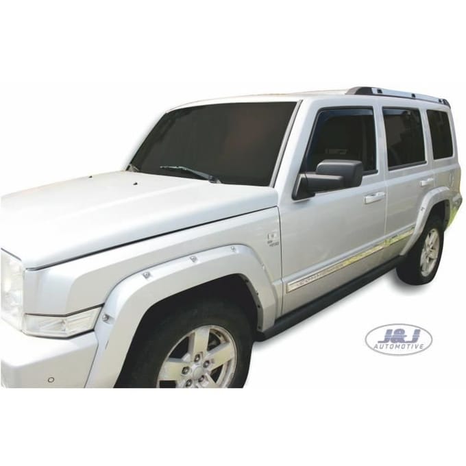 Déflecteurs d'air - J&J AUTOMOTIVE - Jeep Commander 2005-2010 - Fumé - Acrylique renforcé - Installation facile