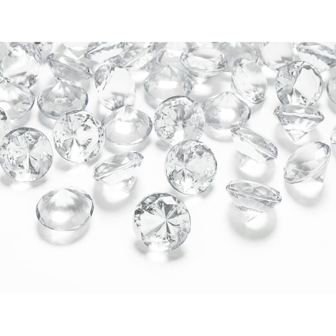 Partydeco - Tafel diamant 20 mm