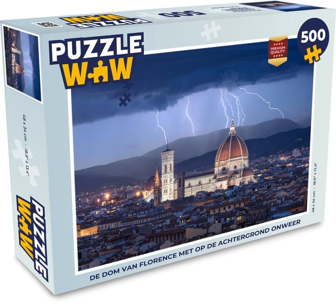 Puzzel Florence - Kathedraal - Onweer - Legpuzzel - Puzzel 500 stukjes