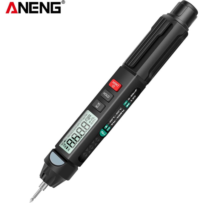 ANENG Stylo Multimètre 6000 Compteurs Multimètre Numérique Testeur de Compteur avec Écran LCD Rétroéclairé With phase sequence detection vert