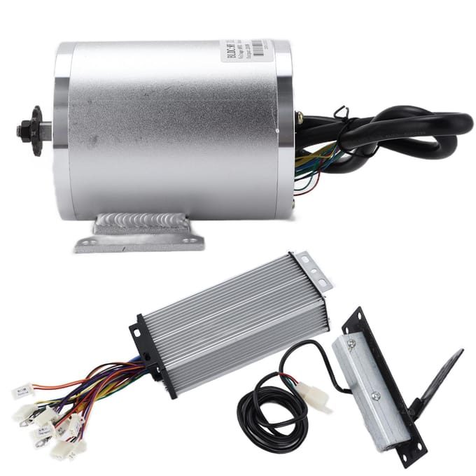 48V 2000W DC Borstelloze Motor Kit Controller Gaspedaal Hoge Snelheid Vermogen voor Elektrische Fiets gray
