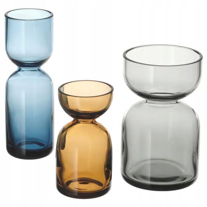 IKEA DAKSJUS Vaas Set (3 stuks) - Glas, Limited Edition