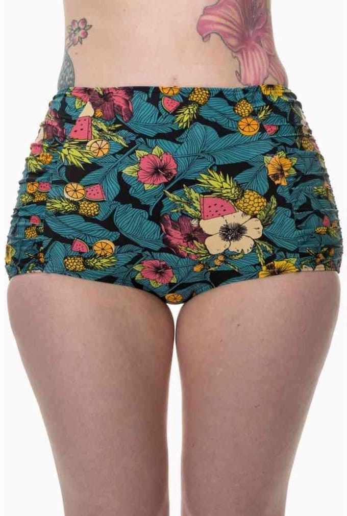 Dancing Days - TWILIGHT Bikinibroekje - M - Zwart/Multicolours