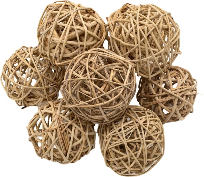 Colorations knutsel ballen hout medium 8cm set van 10 natuurlijk.