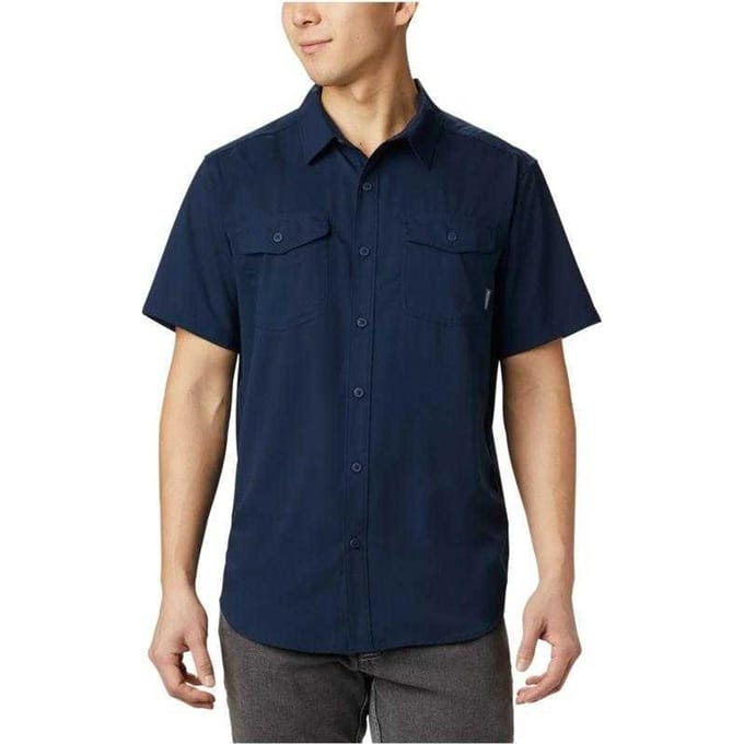Columbia Heren Utilizer II effen shirt met korte mouwen (Marineblauw)