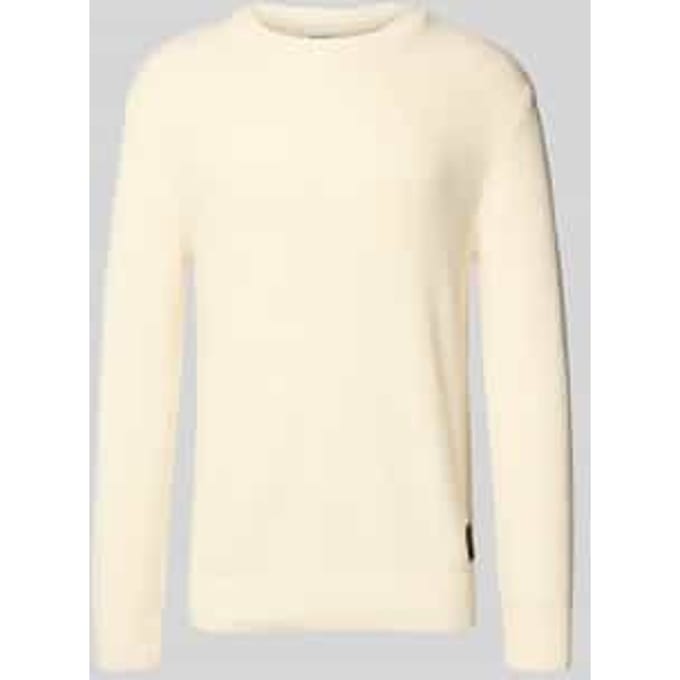 Relaxed fit gebreide pullover van katoenmix