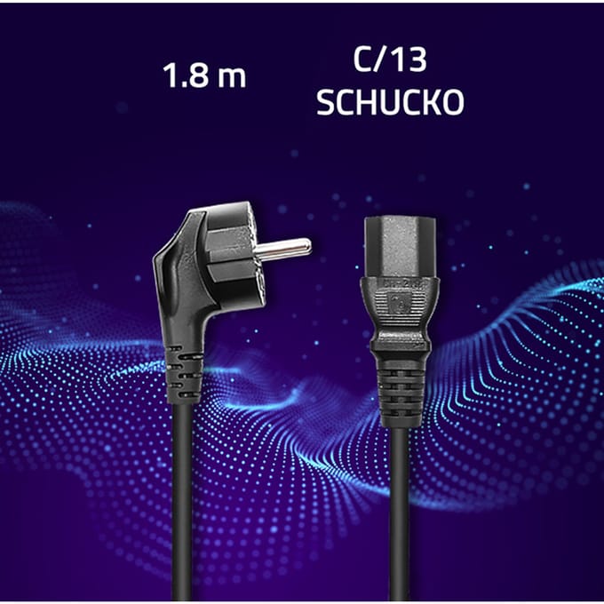 Qoltec Stroomkabel 1,8M Schuko 3X0,75Mm2 Voor Computer 3X0,75Mm2 Iec