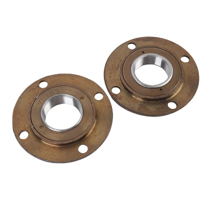 2 Pièces Volant Moteur Acier 4 Trous Sans Dent Roue Libre Monovitesse avec Écrous et Vis pour Électrique gray