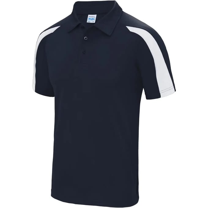Just Cool - Cool Contrasterend Polo - French Navy/Arctic White maat M