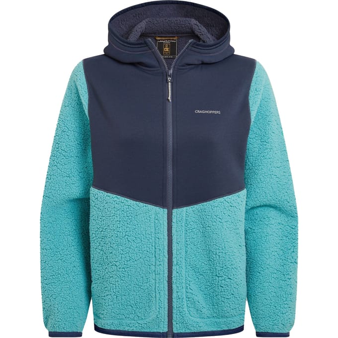 Craghoppers Dames/Dames Telesto Fleecejack met capuchon (Antraciet/Geglazuurd Aqua)