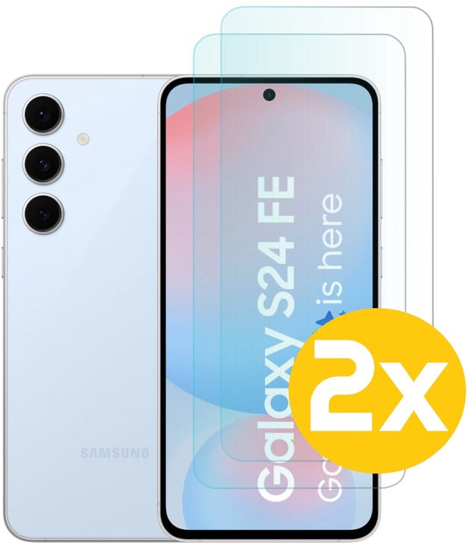 Screenprotector Geschikt Voor Samsung Galaxy S24FE (Fan Edition) - Glasplaat - Tempered Glass - 2 Stuks