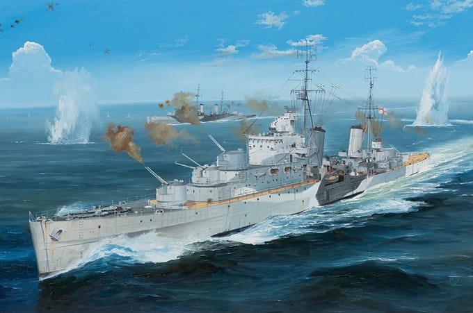 Trumpeter Modelbouwpakket Militaire voertuigen - 05367 HMS Argonaut - Lichte kruiser Dido-klasse Plastic - 1:350 - Modelbouw