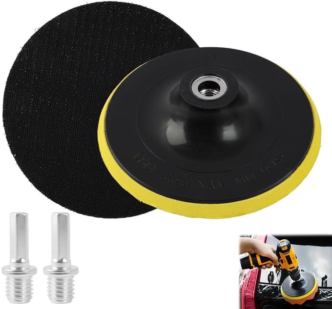 Pack of 2 sanding discs, 150 mm, polishing disc with M14 thread, sanding disc, sander and power tools, ideal for - ShopVlot