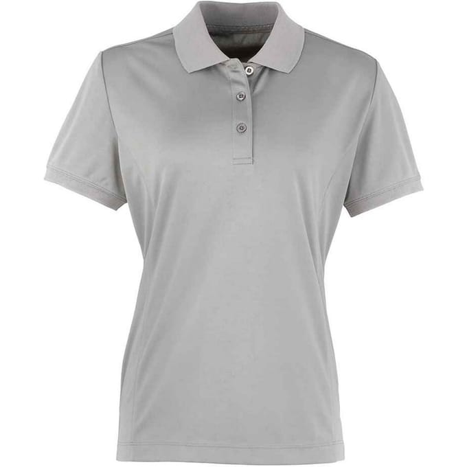 Premier Dames/Dames Coolchecker Piqué Poloshirt (Zilver)