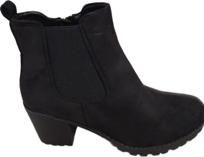 LUCKYSHOES-CHELSEABOOTS-SUEDELOOK-6CM HAK-38