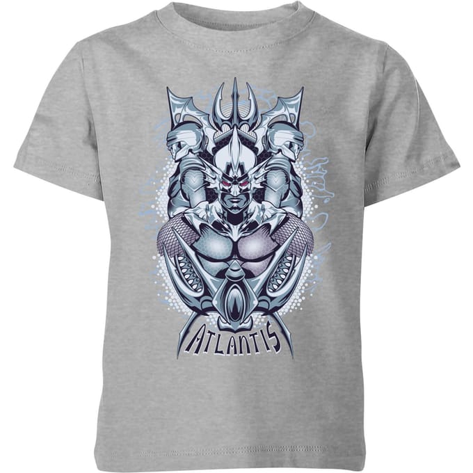 Aquaman Atlantis Seven Kingdoms kinder t-shirt - Grijs - 98/104 (3-4 jaar)