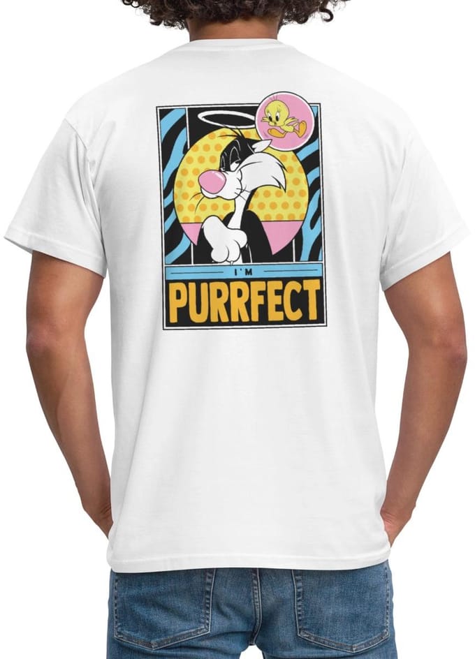 Looney Tunes Sylvester I'm Purrfect Grappig Design T-Shirt Heren