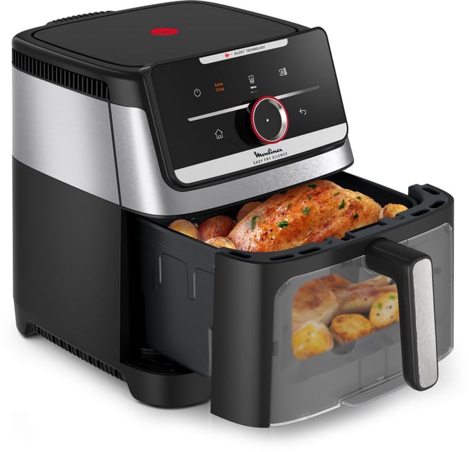 Moulinex Easy Fry Silence EZ876DF0 – XXL Airfryer – 7L – 55 kookprogramma’s – Smart Assist technologie