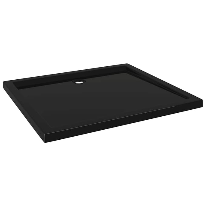 vidaXL - Douchebak - rechthoekig - 80x90 - cm - ABS - zwart