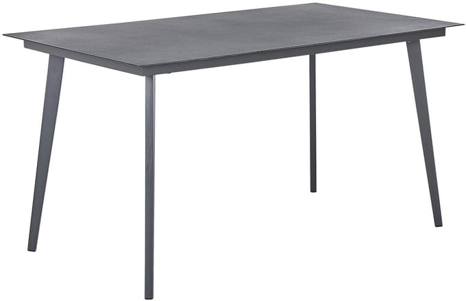 MILETO - Tuintafel - Donkergrijs - 80 x 140 cm - Aluminium