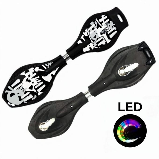 wave board met licht waveboards skateboard LED StreetSurfing Board Wave Props zwart gratis draagtas