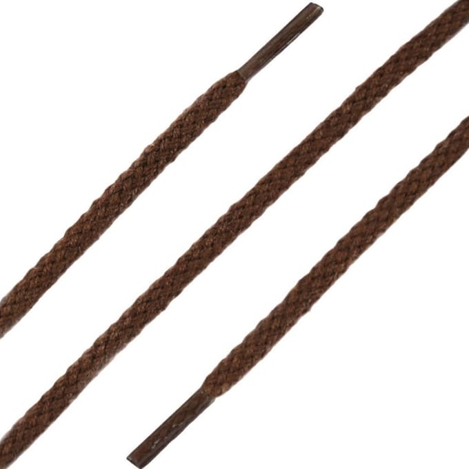 Veters rond dik middel bruin 120 cm