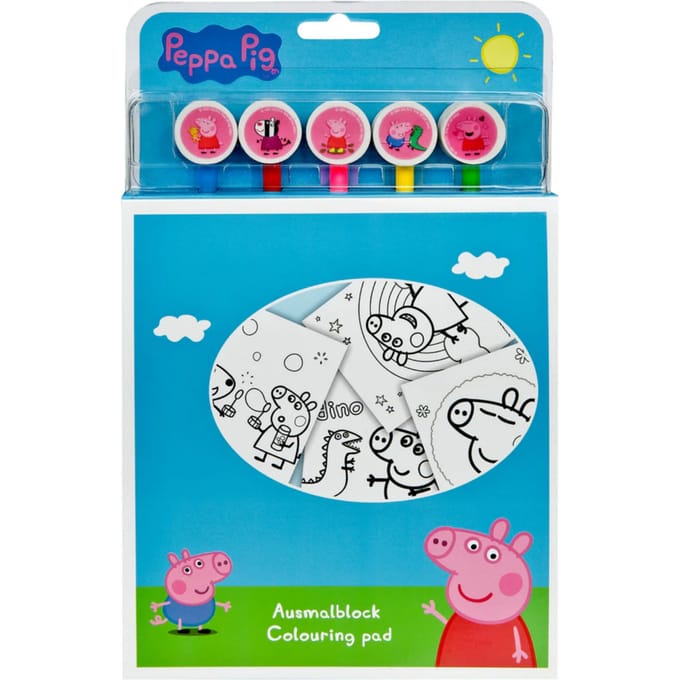 Peppa Pig Kleurblok met 5 kleurpotloden